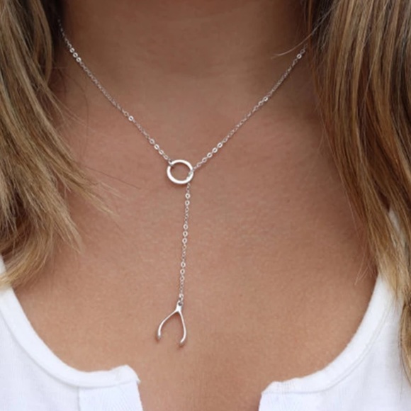 Jewelry - ✨✨.925 Sterling Silver Whishbone Lariat Necklace✨✨ Jewelry - ✨✨.925 Sterling Silver Whishbone Lariat Necklace✨✨